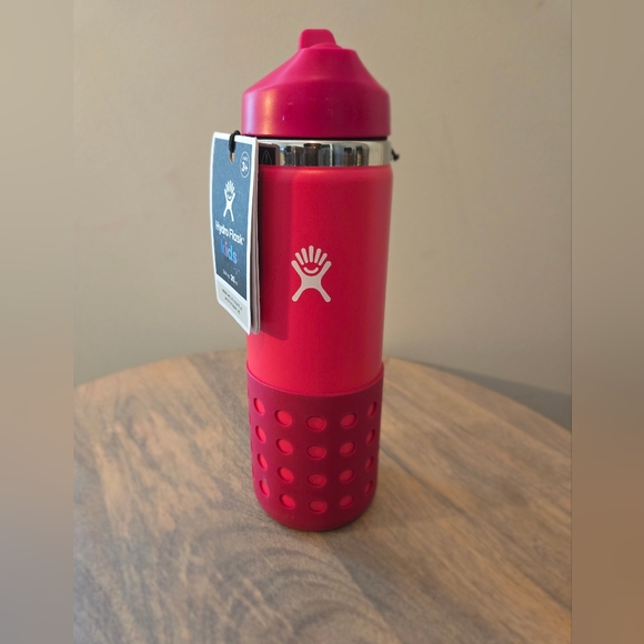 Hydro Flask Kids Wide Mouth Straw Lid and Boot 20 Ounces Pink NWT - Picture 3 of 7